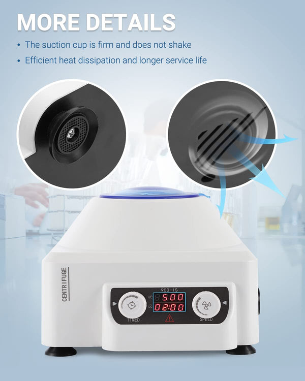 Lab PRP Benchtop Centrifuge LCD Digital Desktop Lab Centrifuge Timer 0-60Minutes