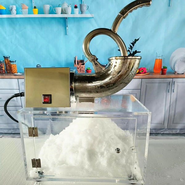 200W Electric Ice Shaver Machine Snow Cone Machine  Acrylic Crushed Ice Maker
