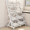 Retail Display Shelf Supermarket Vegetable Fruit Snack Storage Rack & Baskets