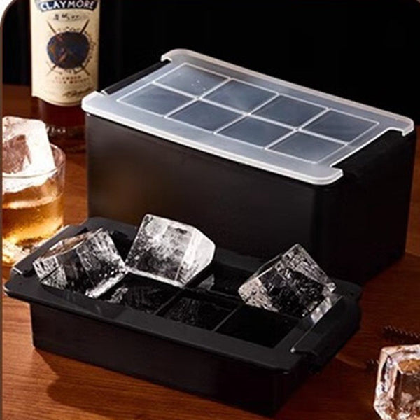 Clear Ice Cube Tray for Whiskey 2 Inch Clear Ice Cube Maker - Silicone Lar