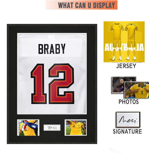DIY Boxed Sports Jersey Frame Kit 98% UV Protection for AFL/NRL/Soccer Jerseys