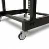 16U Audio Equipment Rack Rolling Network Rack AV Rack Stand with Wheels&Mic rack