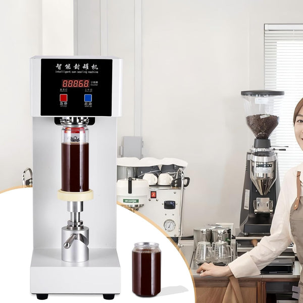 180W Electric Cans Sealer Beverage Seal Machine Milk Tea Drink Bottle Sealer AU