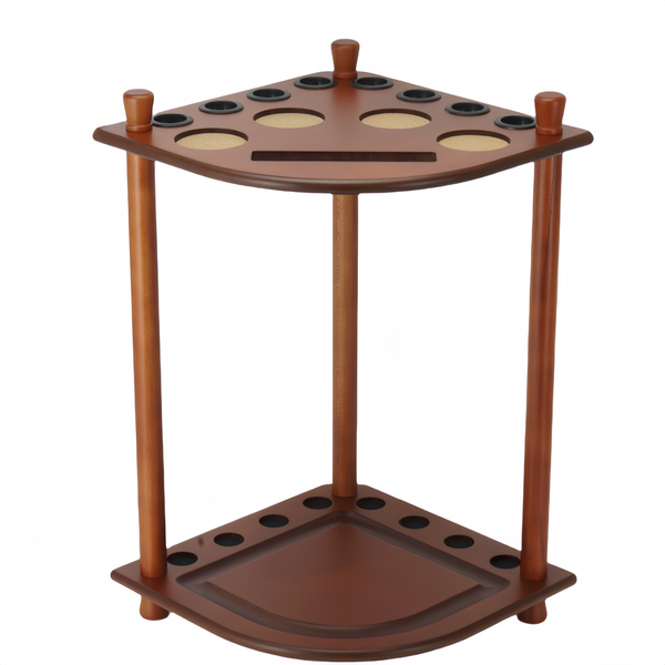 Pool Cue Rack Solid Wood Pool Stick Holder Floor Stand Holds 8 Pool Billiard Cue