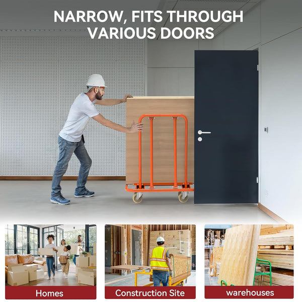 Drywall Cart Dolly Steel Panel Dolly Panel Truck Cart for Plywood Plasterboard
