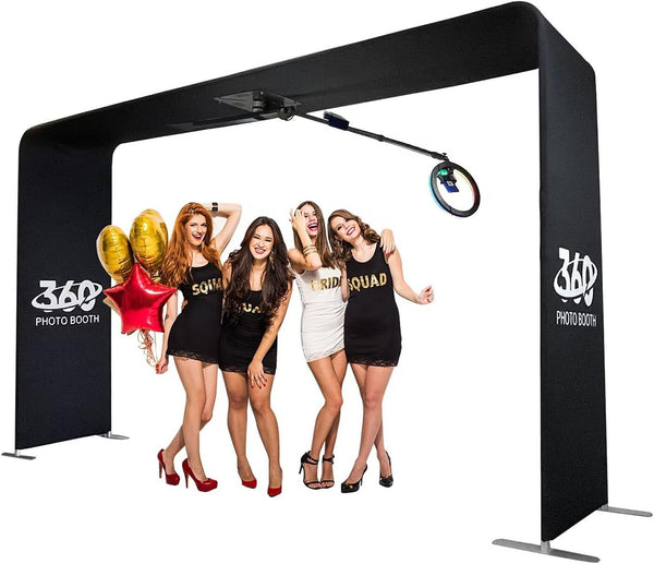 Overhead 360 Photo Booth for Big Parties w/ Rotating Ring Light for Wedding AU