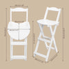 Bamboo Bar Stool Foldable Design W/ Ergonomic Backrest Space-saving For Bars