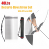 53" Archery 40lbs Takedown Recurve Bow and Arrow Set with Quiver for Hunting AU