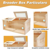 80CM Chick Brooder Box Wood with Digital Thermostat for Chicks Quail Hamsters AU