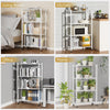4Tier Folding Shelf with Wheel Storage Rack Cart for Kitchen Pantry Laundry Room