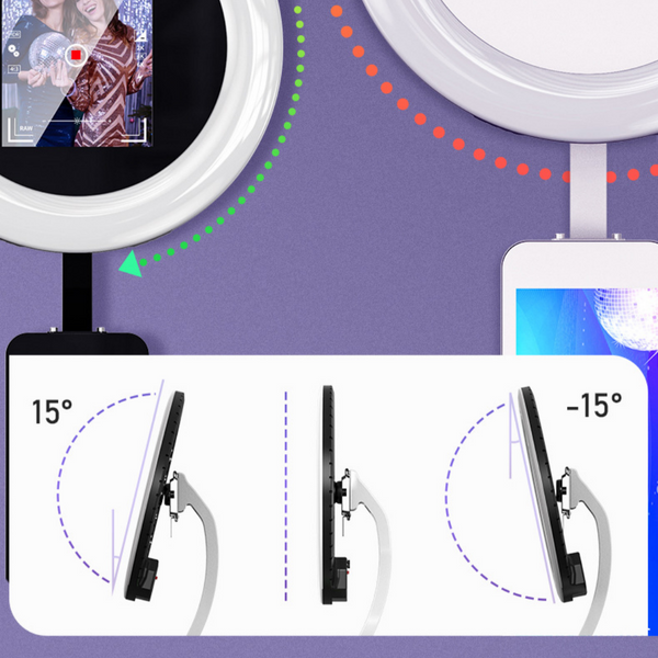 175cm 360° Photo Booth Machine Selfie Digital Portable PhotoBooth with LED Light