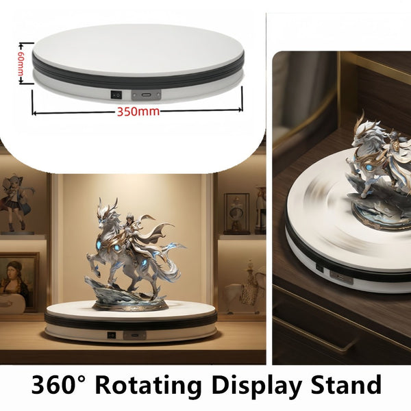 13.8inch Motorized Rotating Turntable 15KG Load 360° Rotating Display Stand AU