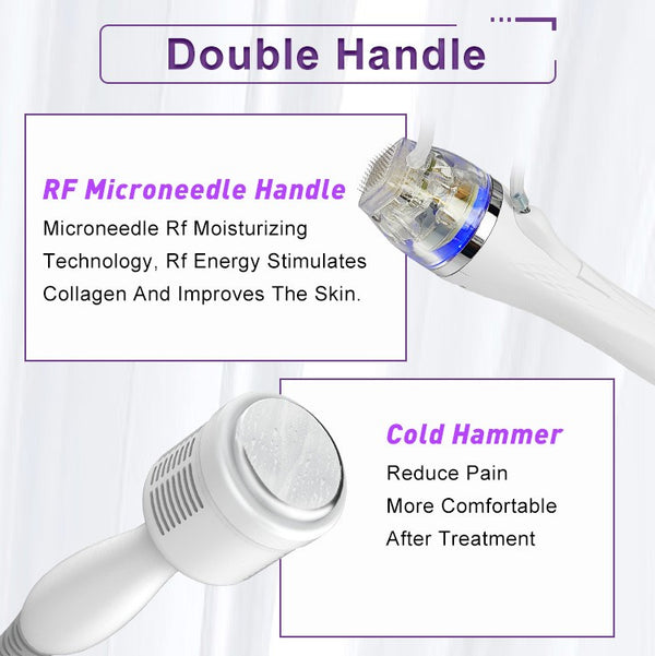 2IN1 Fractional Radiofrequency Gold-RF Beauty Machine Cold Hammer Acne Removal