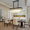 Modern Crystal Chandelier 8 Lights Black Ceiling Pendant Light Fixture 3 Colors