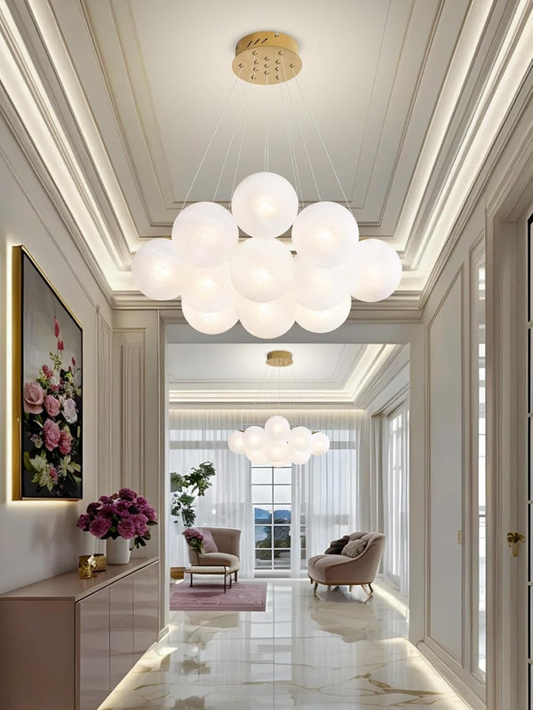Modern Bubble Chandelier Lighting 13Light Glass Globe Pendant Hanging Light Lamp