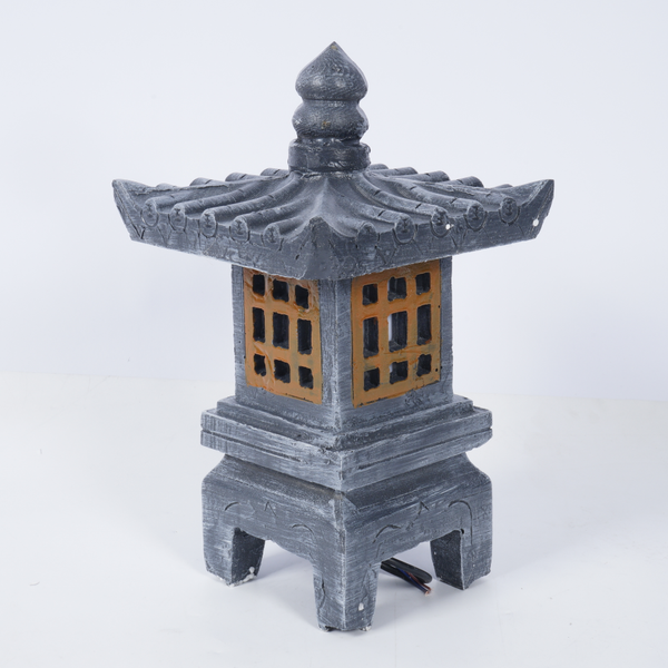 Garden Ornament Lamp Pagoda Sculpture Zen Palace Lantern Outdoor Decor Light