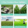 3 Way Hose Splitter Valve Agricultural Sprayer Control Shut Off  Pressure Gauge
