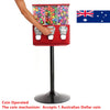 Gumball Machine 3 Section Vending Sweets Bubble Gum Balls Toy Candy Dispenser