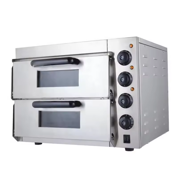 Commercial Pizza Oven Countertop Double Deck Grill Bread Baking Furnace Indoor