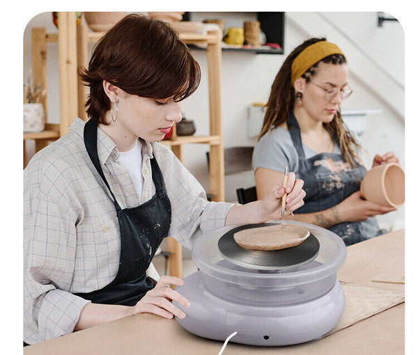 Electric Pottery Wheel Machine Ceramic Work Clay Craft Foot Pedal Control DIY
