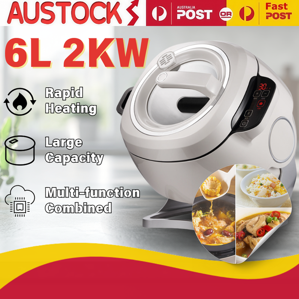 6L Smart Rice Cooker Automatic Stir-frying Machine W/ Ball Kettle Liner 2KW AU