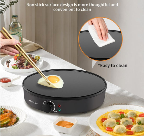 1000W Electric Crepe Maker Pancake Baking Machine Non-stick Pancake Fring Pan