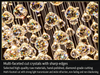 Square Chandelier Lamp Luxury Crystal LED Pendant Light Living Room Easy install