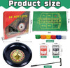 16" Roulette Wheel Set with Felt Chips Cards Rake for Casino Games Deluxe Poker