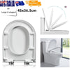 Thick Toilet Seat Soft Close Luxury White Heavy Duty Quick Release U Shape PP