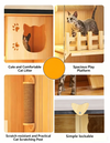 Luxury Cat Villa Wood Cat House Indoor Cat Cage Pet Exhibit Cabinet Clear Glass