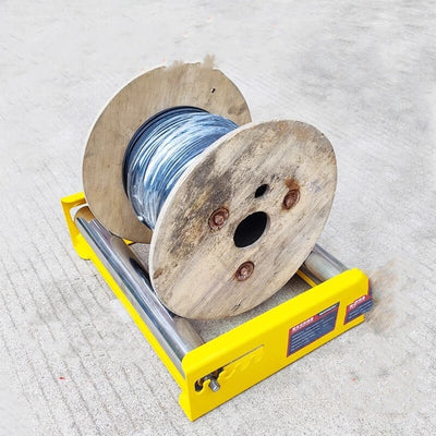 Adjustable Cable Roller Stand 1m*90cm Steel Base W/ 1000KG Heavy-Duty Capacity