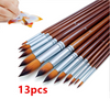 13PCS Artist Paint Brush Set for Oil Acrylic Watercolour Face Rock Long Handle