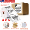 DIRECT THERMAL 4x6 Shipping Label 20Rolls 100x150mm Fastway AUSPOST Label 10000