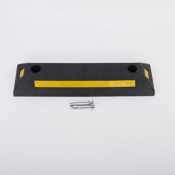 2pcs Car Parking Barrier Anti-Collision Locator Rubber Block Truck Wheel Limiter