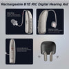 Bluetooth Hearing Aids Invisible Noise Cancelling RIC Digital Sound AmplifierBTE