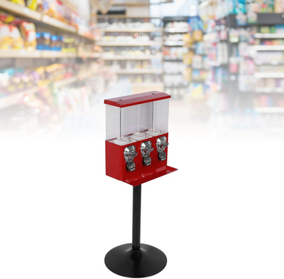 $2 Operated Gumball Vending Machine Toys Balls Egg Twisting Dispenser w/Lock