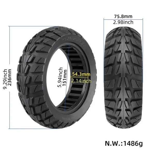 2PCS 10 Inch Scooter Tires 10X2.70-6.5 Solid Tire Scooter Replacement Wheel