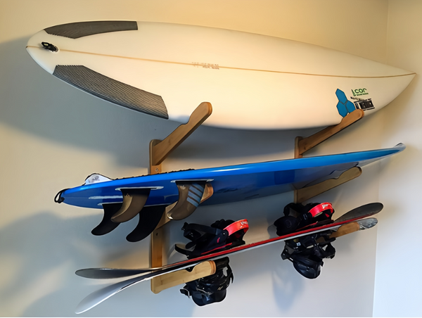 Wall Mount Surfboard Rack for Longboard Shortboard Wakeboard Kiteboard Snowboard