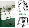 4 Steps Boat Ladder Telescoping Telescopic Yacht/Pontoon Ladder Boarding Ladder