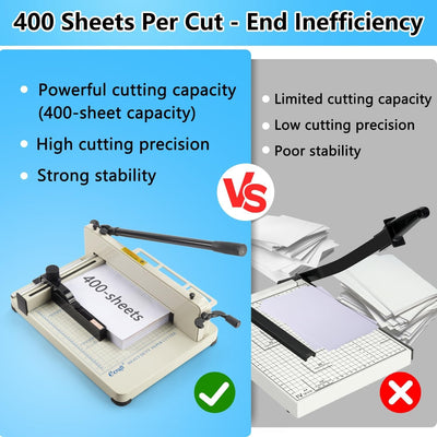 Premium Heavy Duty A4 To B7 Size Paper Cutter Card Guillotine Trimmer 400 Sheets