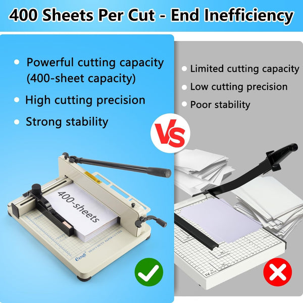 Premium Heavy Duty A4 To B7 Size Paper Cutter Card Guillotine Trimmer 400 Sheets