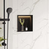 Stainless Steel Shower Niche 320x320mm Singel Shelf Wall-inserted Niche w/ Light
