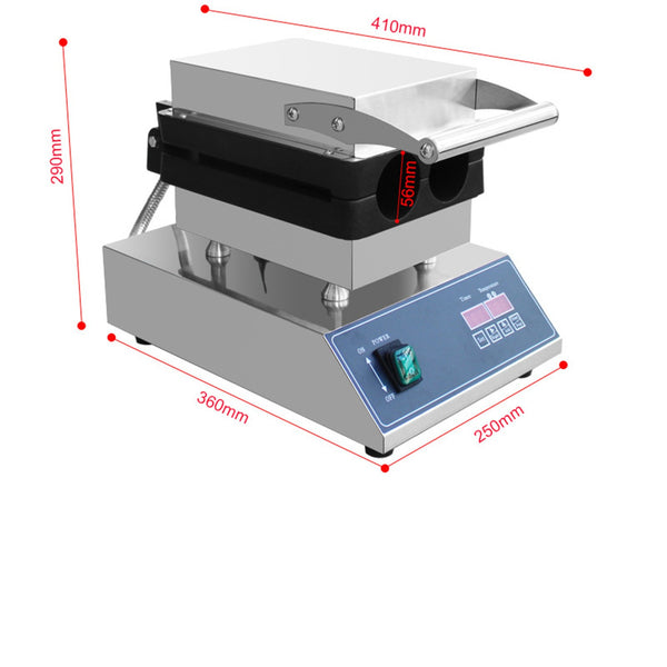 Commercial Burrito Maker 2 Grid Chicken Wraps Toaster 1500W 50-300℃ Non-Stick