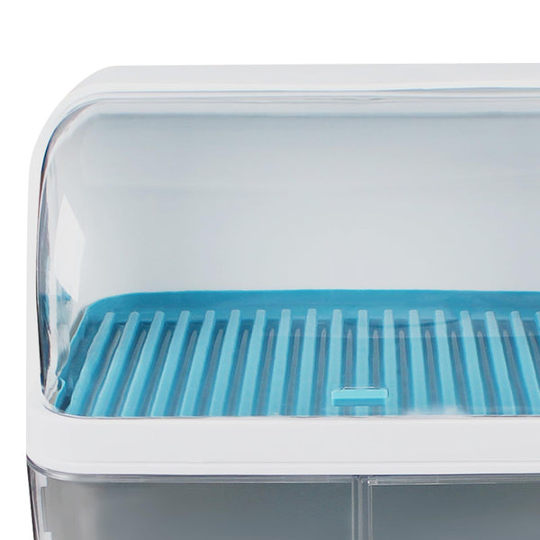 2 Tier Dish Drying Rack with Lid Cover Kitchen Cabinet Organizer for Plates Bowl