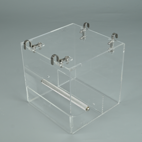 Acrylic Parrot Feeder Parrots Perch Stand Cage Automatic Bird Feeder Transparent