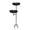 Metal Bird Bath Bowl Free Standing Detachable Decoration Spa Birdfeeder Garden
