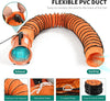 12'' Pipe Axial Fan Portable w/ 5m Hose&Handle Exhaust Fan for Spray Booth Paint