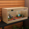80x40x42cm Wooden Reptile Enclosure Reptile Terrarium Vivarium With Heat & Lamp