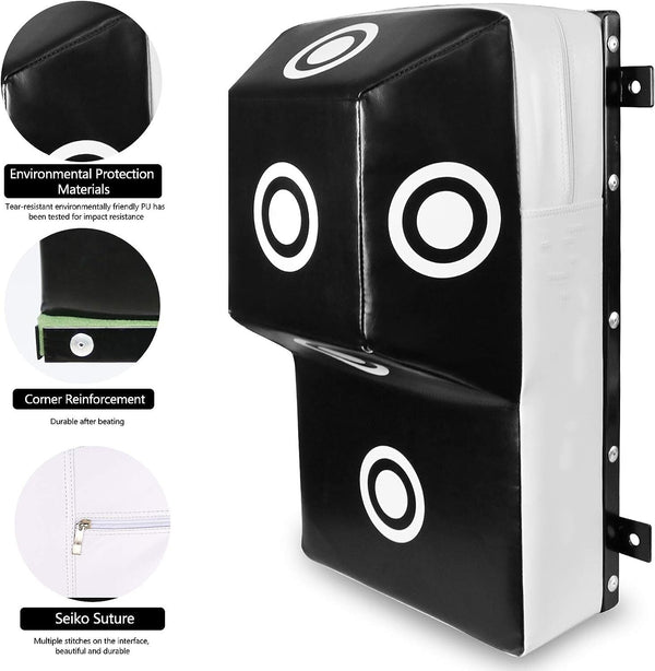 Wall Mount Boxing Punching Bag 6 Targets for Home Gym MMA Training Adjustable