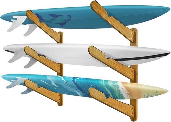 Wall Mount Surfboard Rack for Longboard Shortboard Wakeboard Kiteboard Snowboard